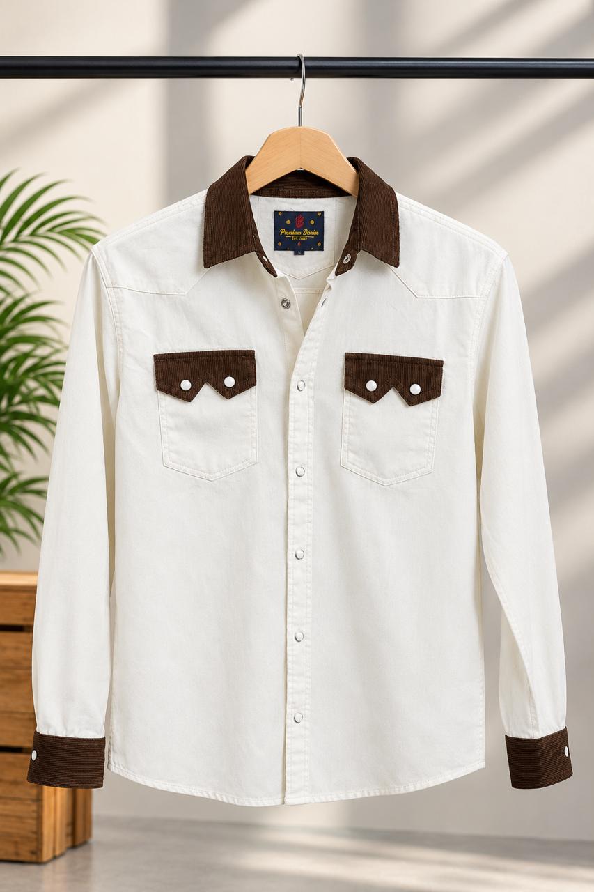 Men's Premium Double Pocket Denim Shirt
