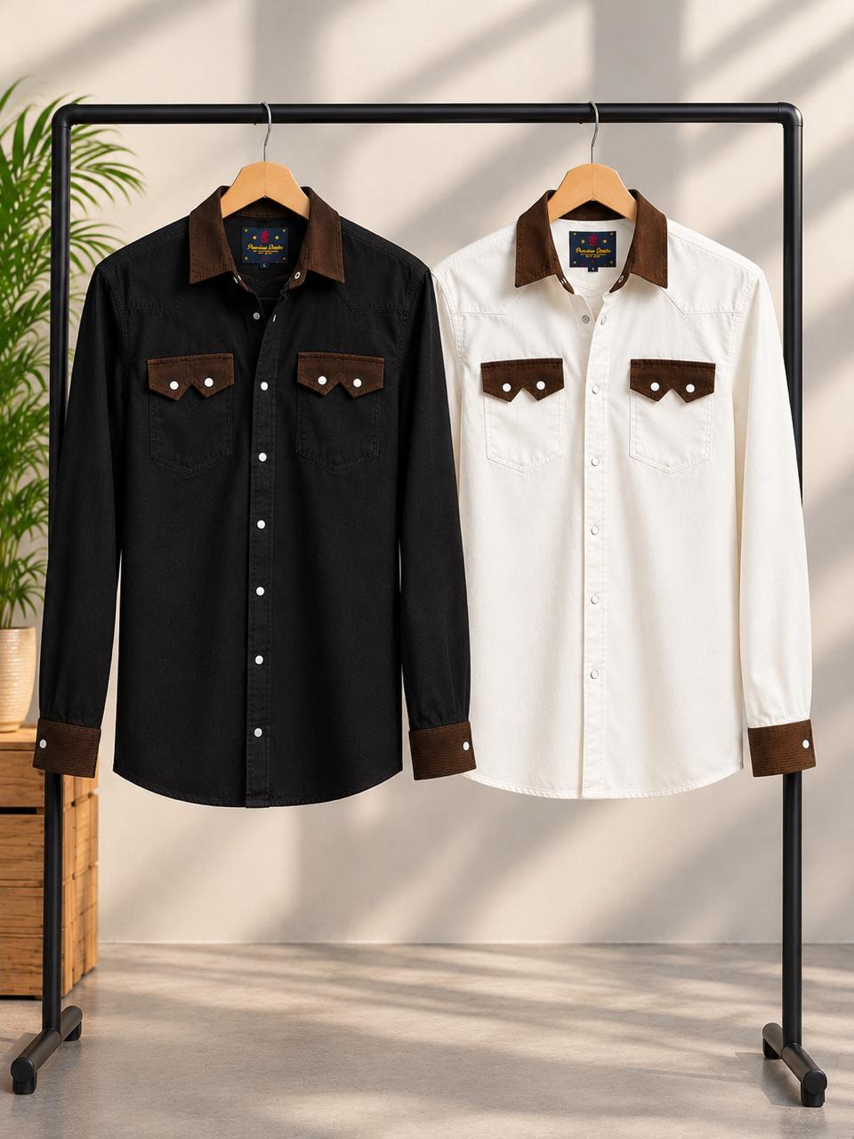 Men's Premium Double Pocket Denim Shirt