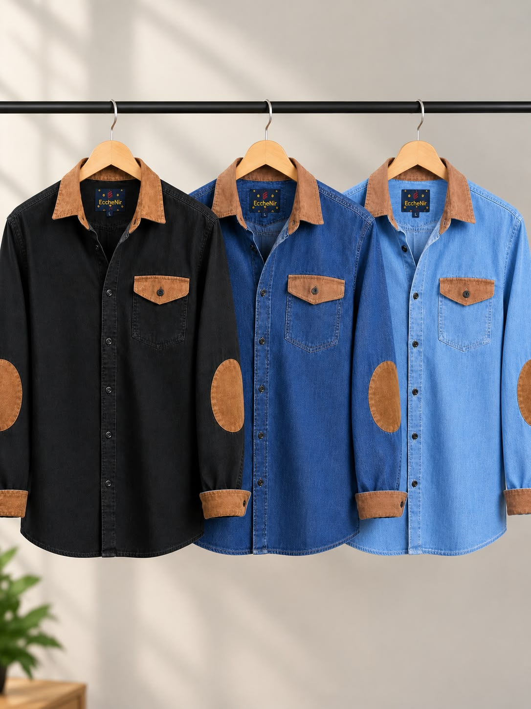 Men's Premium Western Denim Shirts Combo