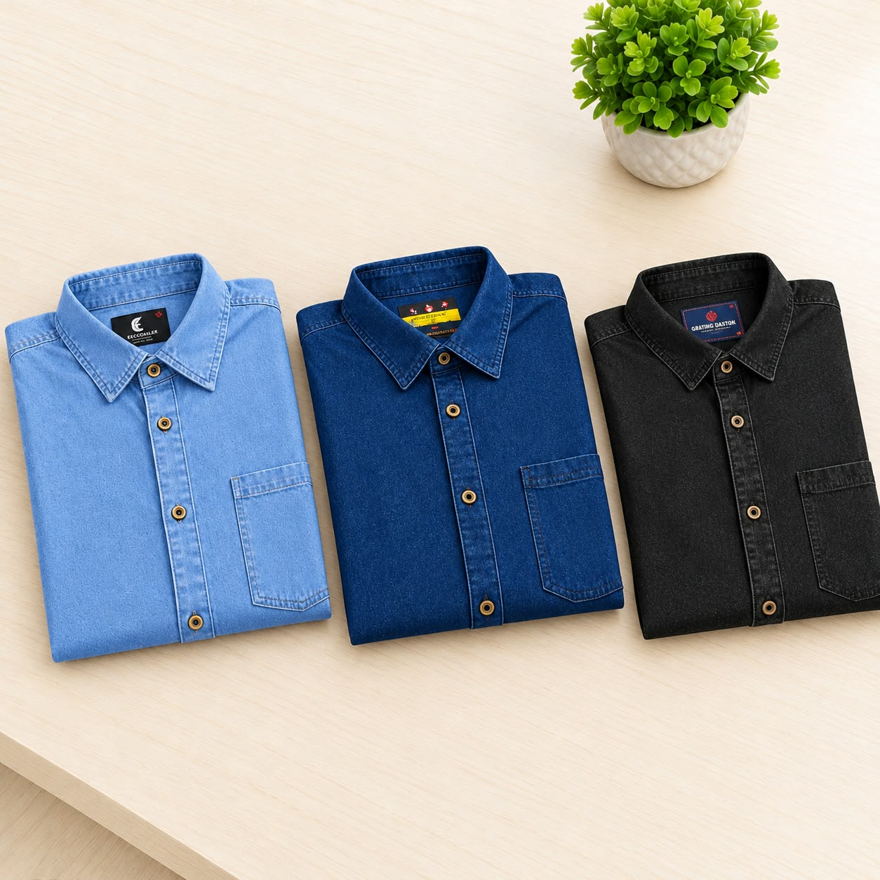 Men's Premium Denim Shirts Combo